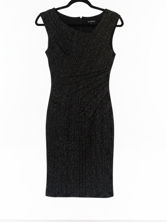 le chateau Dresses & Skirts - Sleeveless Le Chateau Ponte Knit Sheath Dress with Assymmetrical Neckline